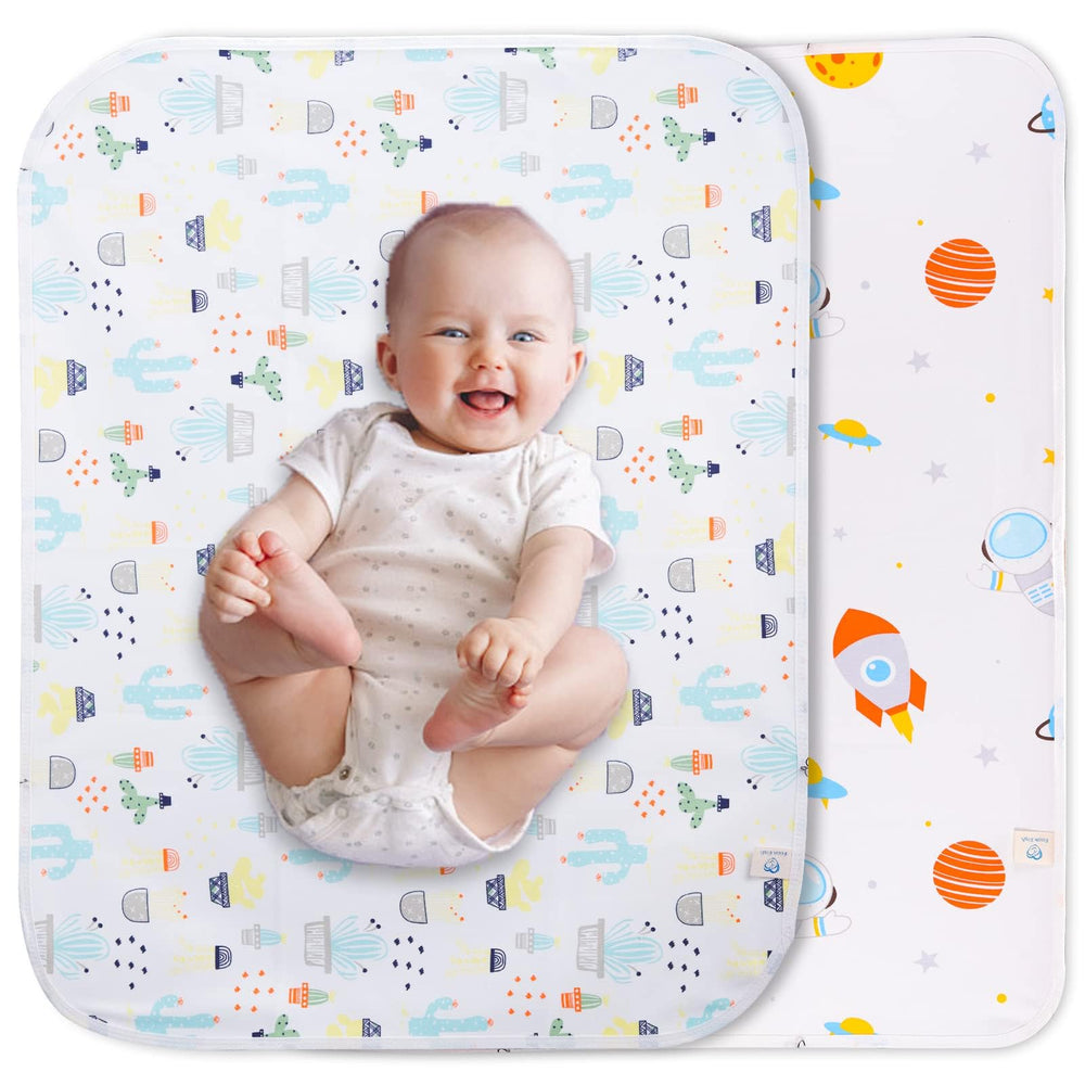 Asung waterproof large changing pad protects surfaces from messes.