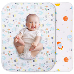 Asung waterproof large changing pad protects surfaces from messes.
