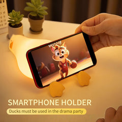 Ataraxiaqna duck night light silicone-texture highlights tactile squishiness and safe materials