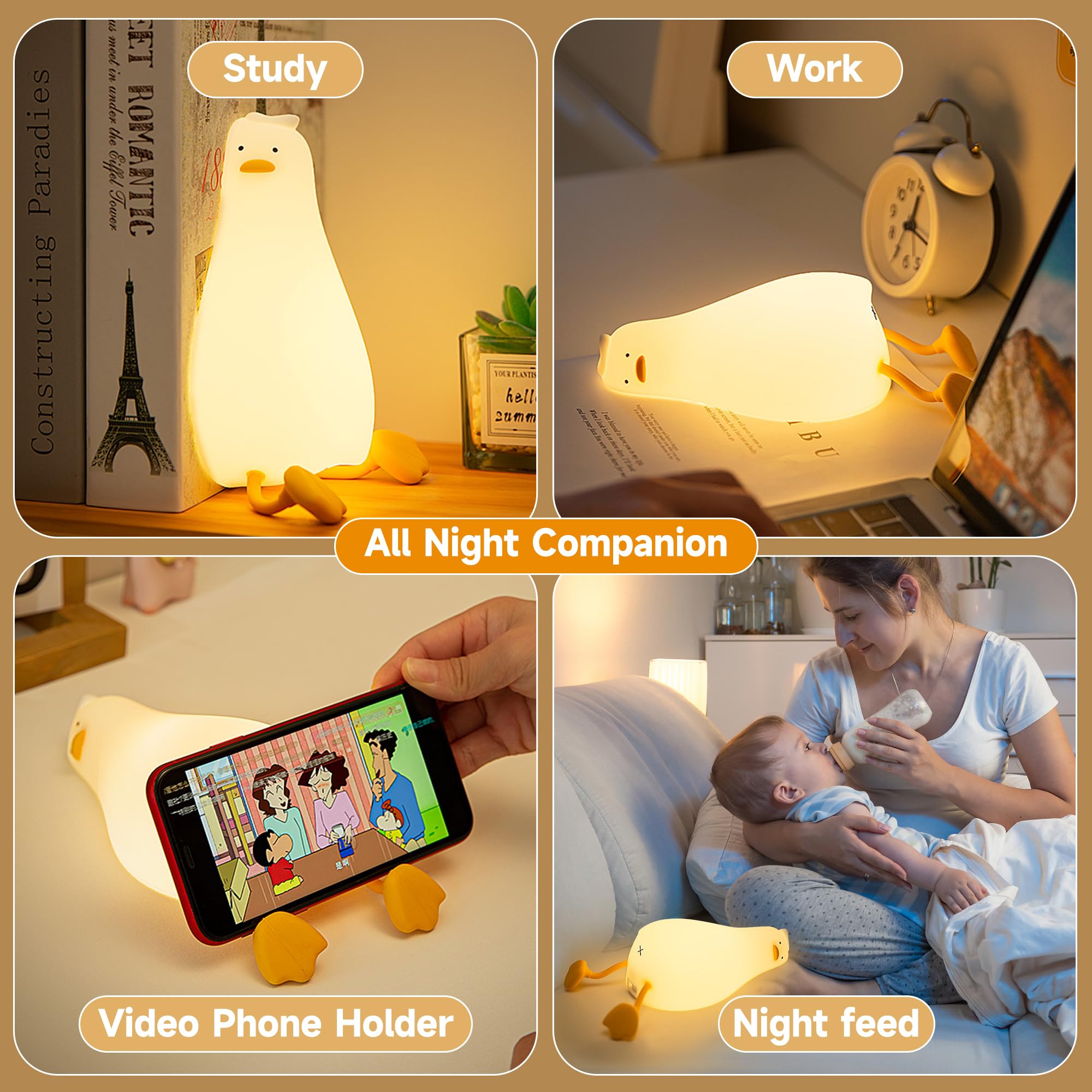 ATCTBOGFS portable baby night light with USB recharge for travel