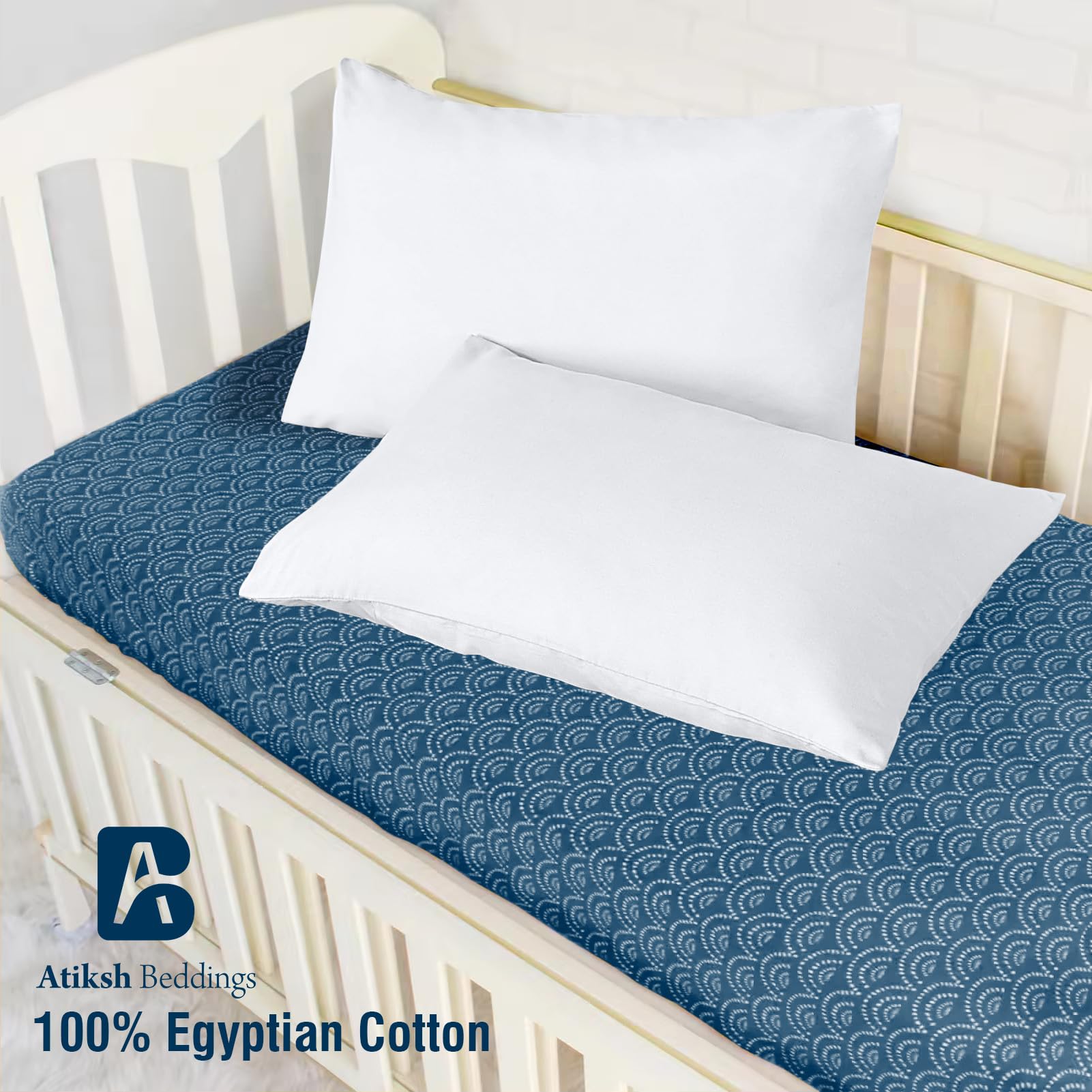 Atiksh Beddings 13x18 pillowcase close-up shows luxe sateen weave and softness.
