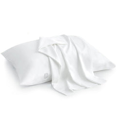 Atiksh Beddings pack-2 toddler travel pillowcases 13x18 white fabric, soft Egyptian cotton feel.