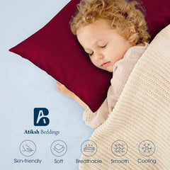 Atiksh Beddings 12x16 inch fit suits most toddler travel pillows.