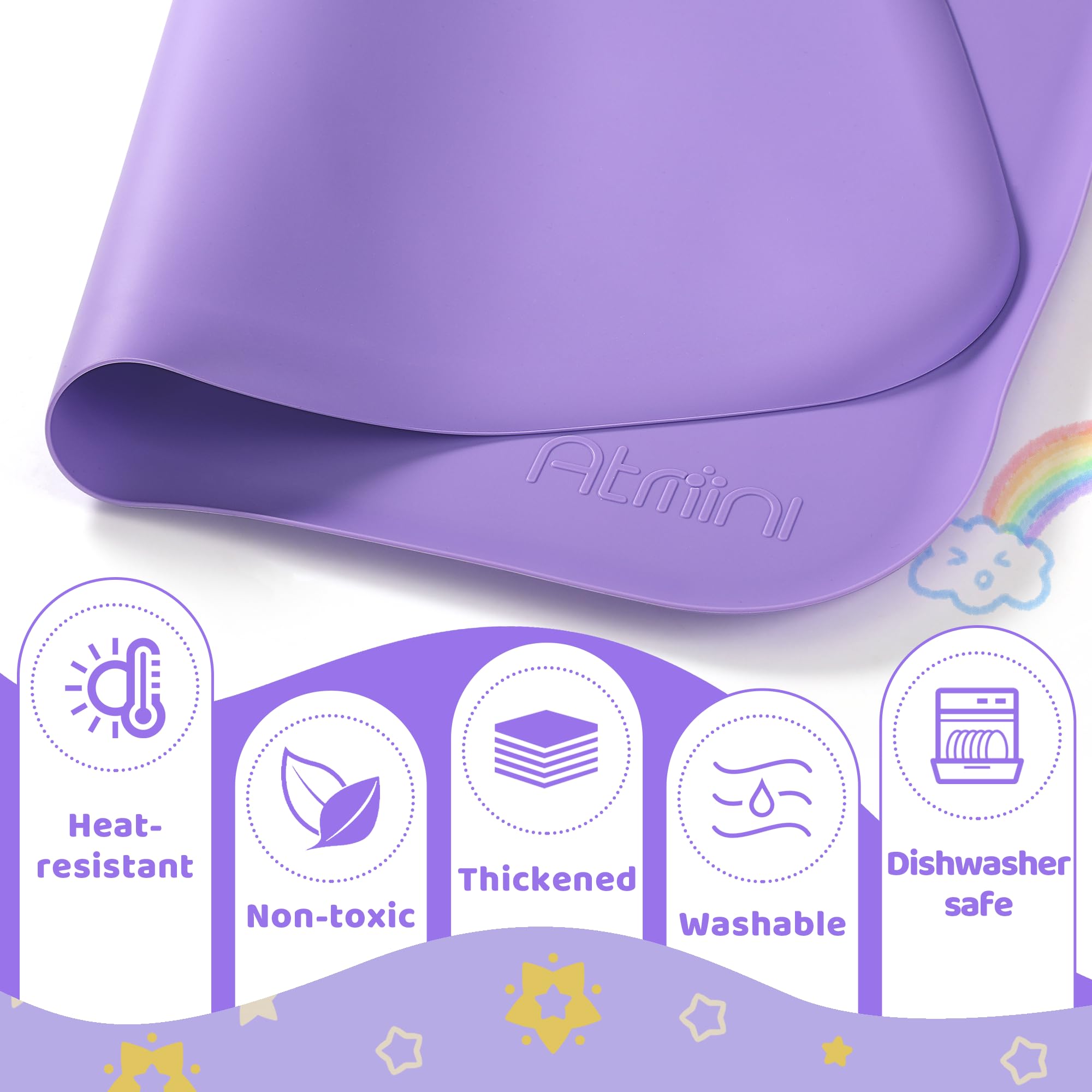 AtMini silicone art mat provides spacious workspace for paints and projects