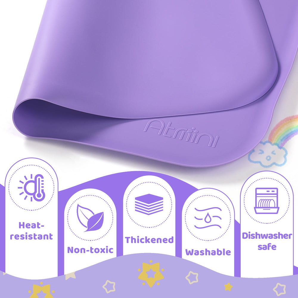 AtMini silicone art mat provides spacious workspace for paints and projects