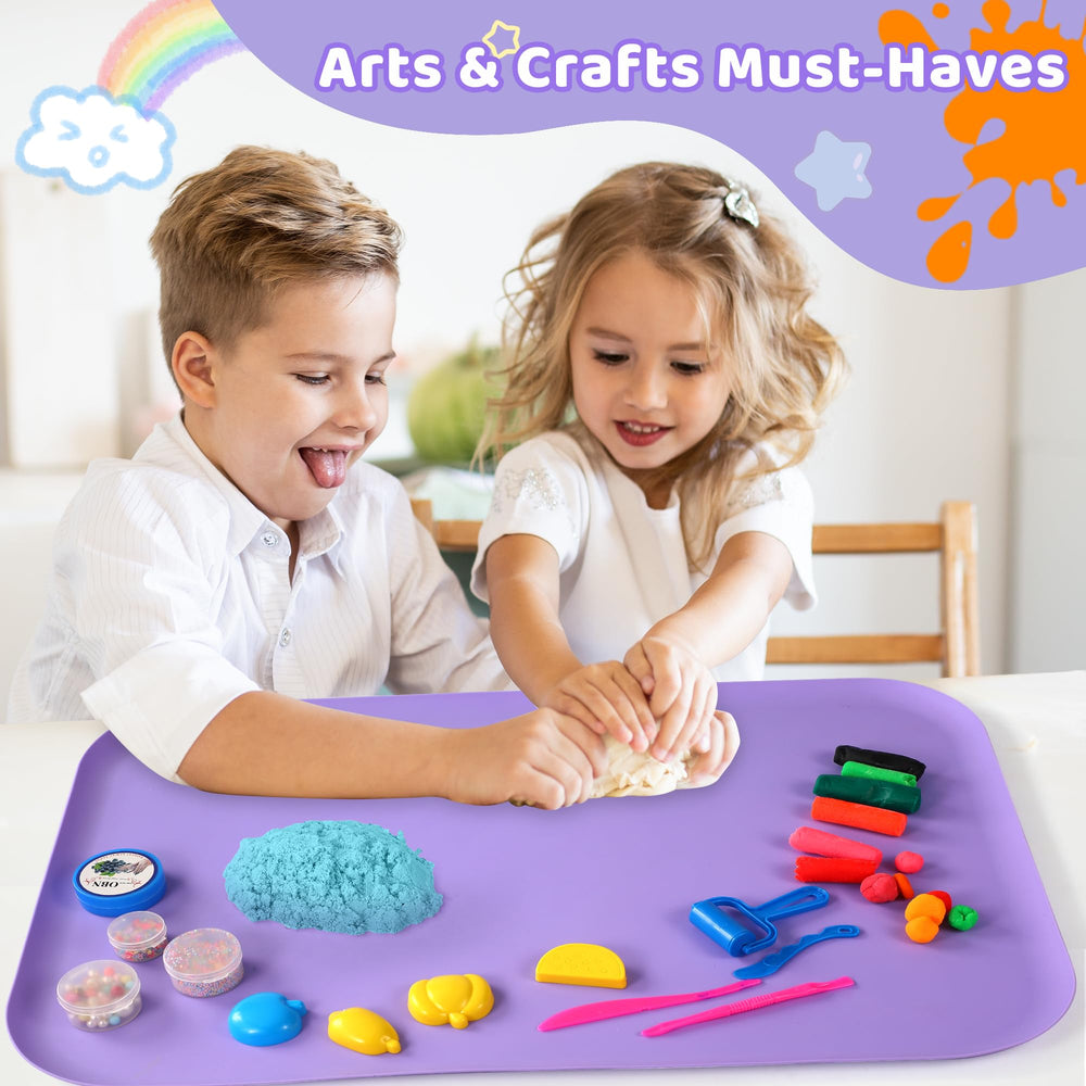 AtMini silicone art mat protects surfaces from resin, paint, and glue spills