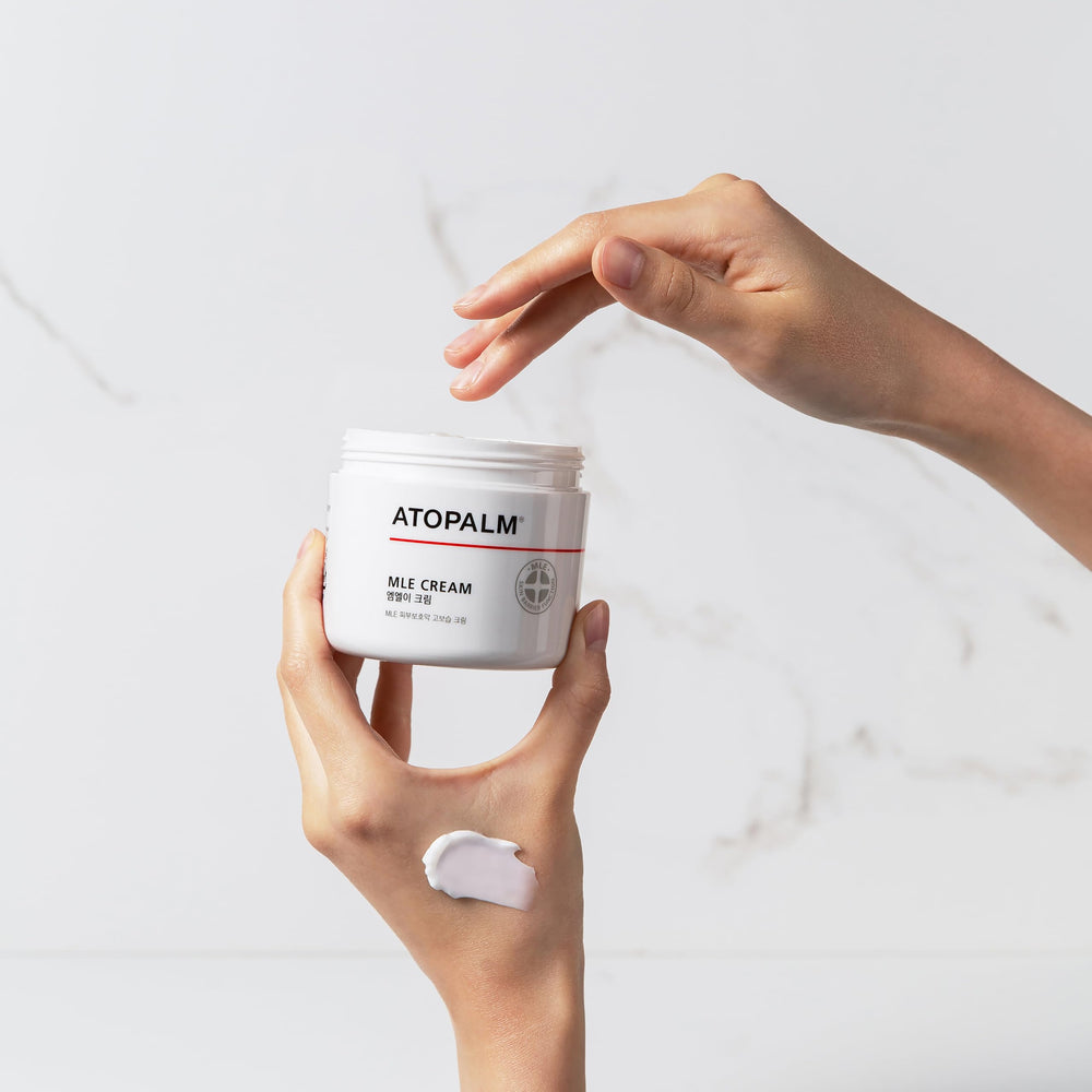 ATOPALM Korean skincare logo closeup signaling trusted gentle care.