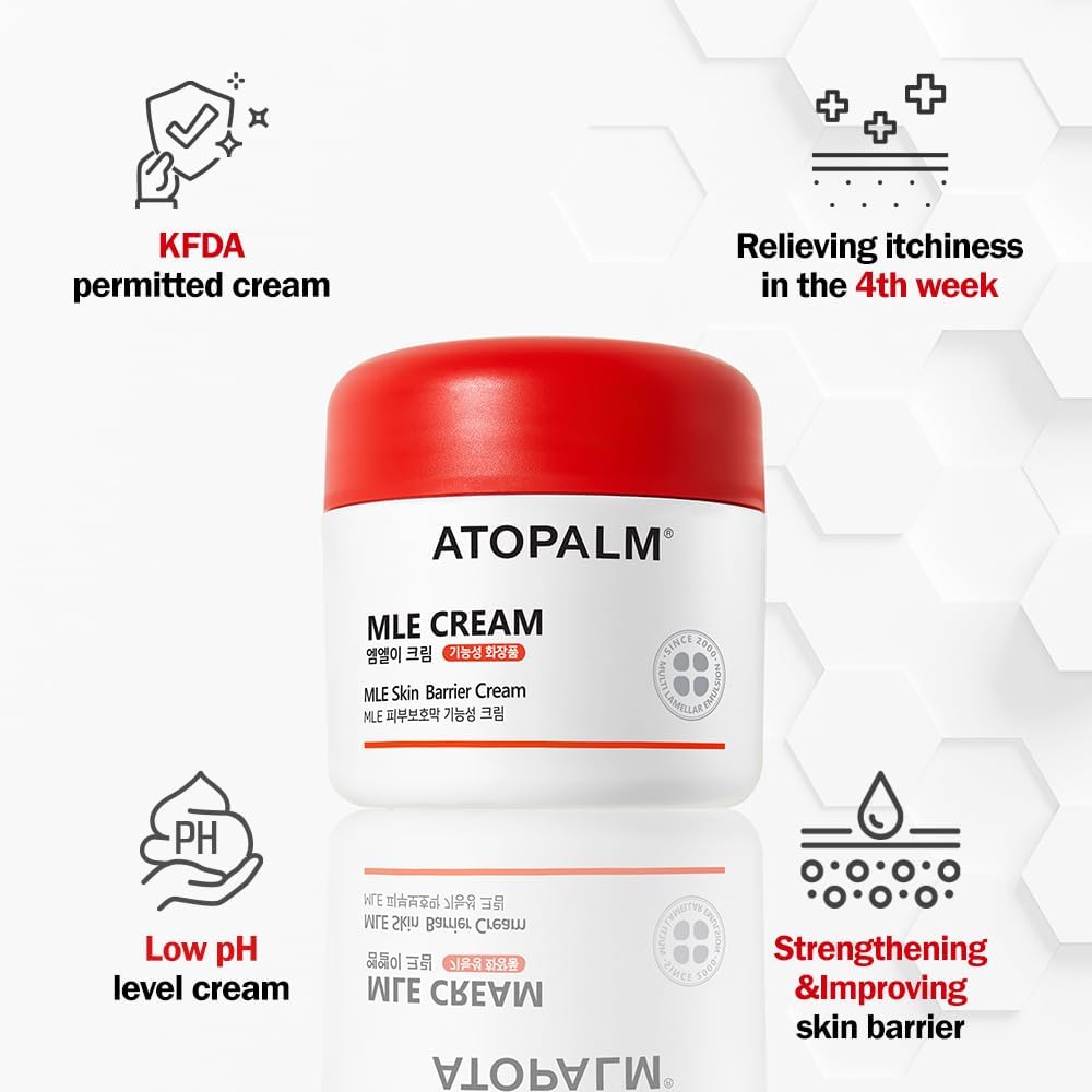 ATOPALM MLE eczema cream baby application scene for gentle barrier support.
