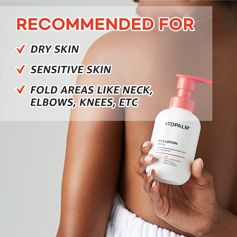 ATOPALM MLE Lotion features Omega-Ceramide-16 for barrier support.