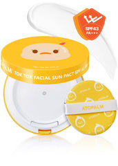 ATOPALM Tok Tok Sun Pact packaging highlights a compact, travel-friendly sun protection option.