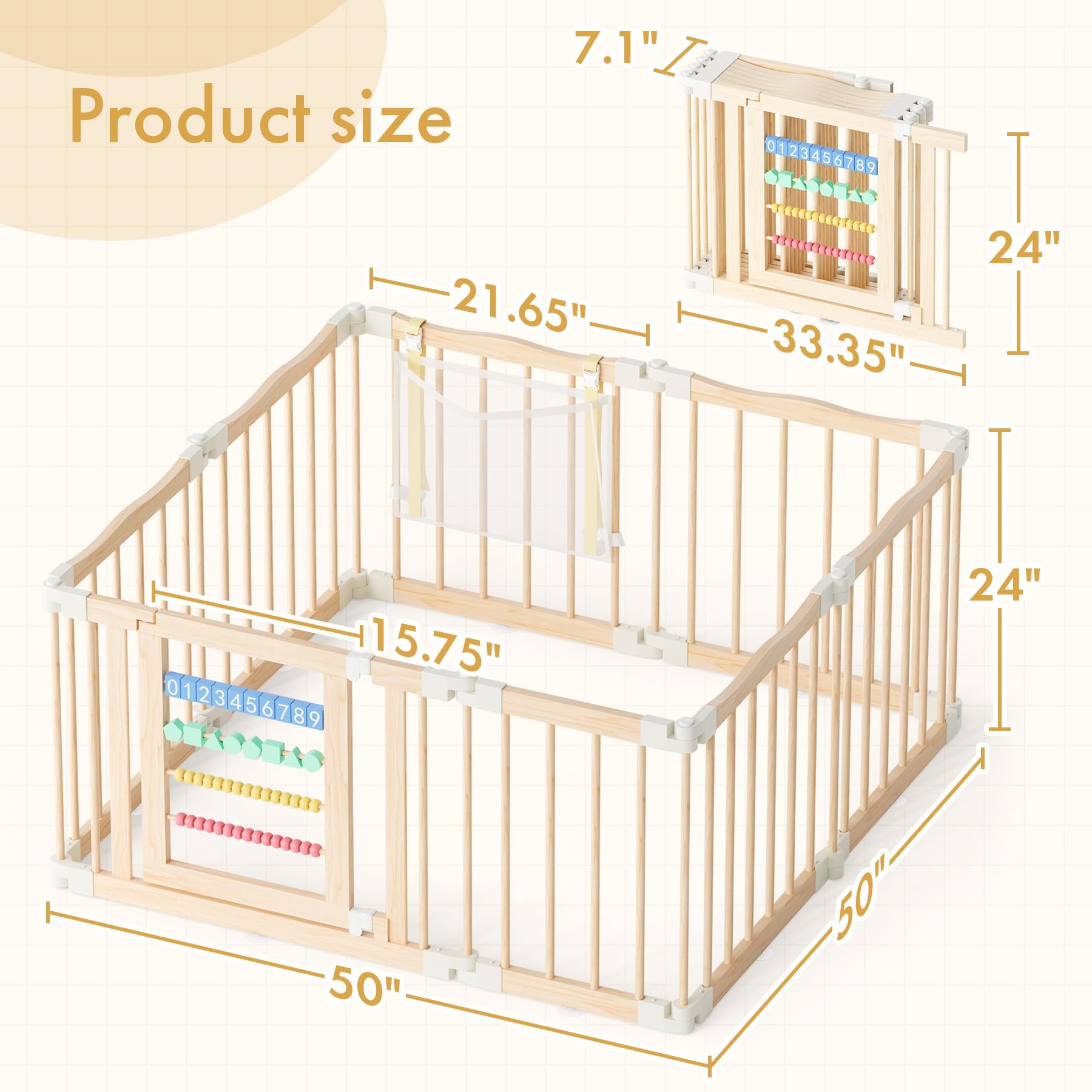 Atoping playpen folded with storage bag for easy transport and quick setup.