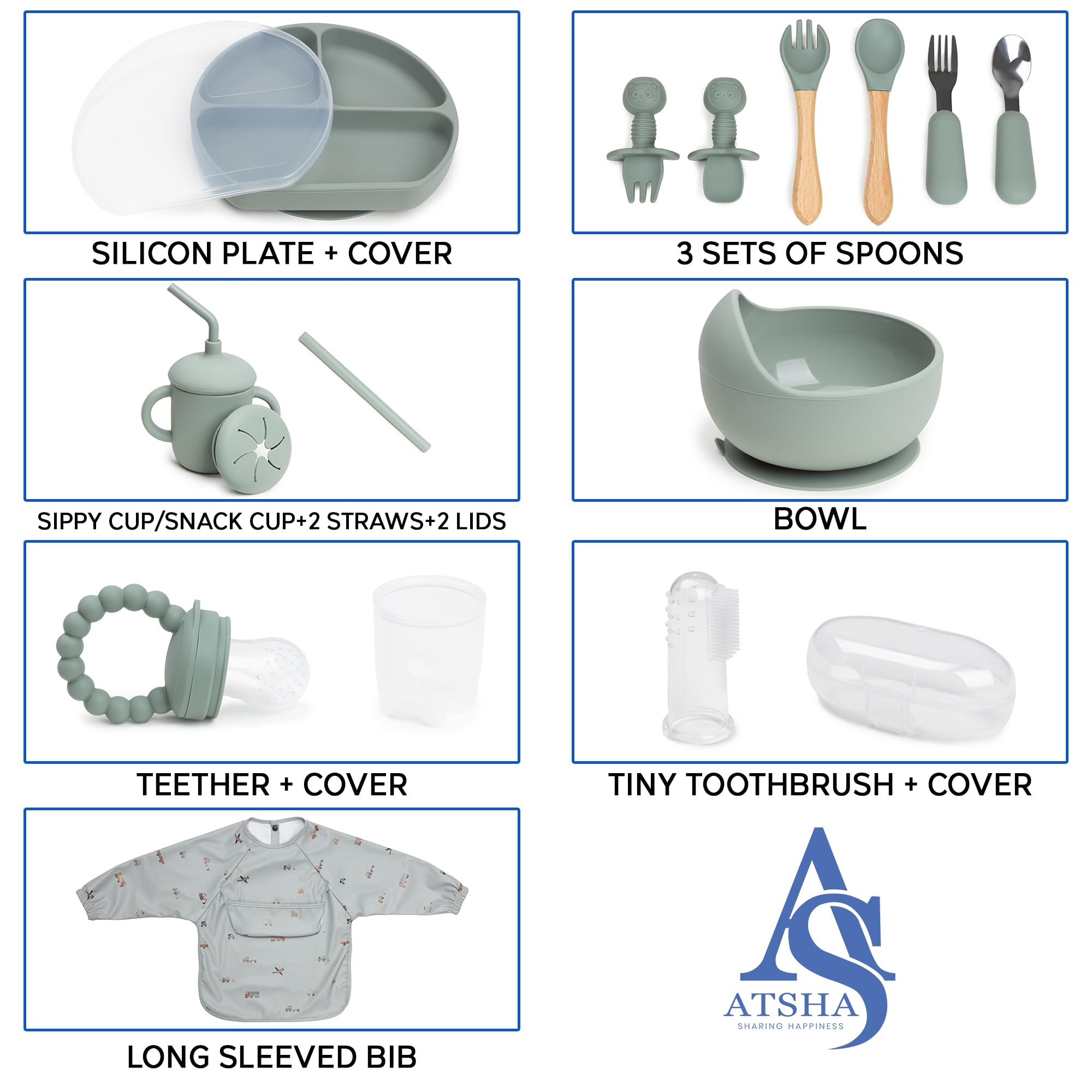 ATSHA plate cover keeps food covered and spills contained during messy weaning moments