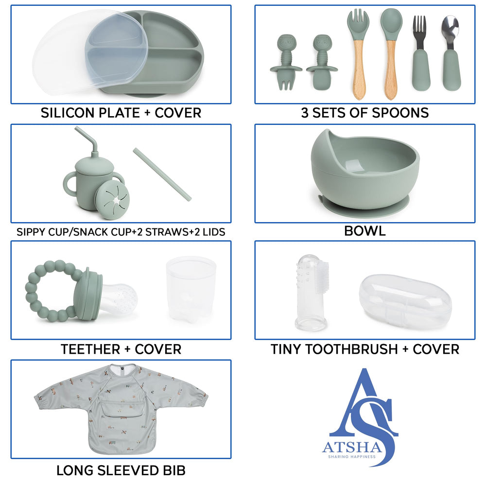 ATSHA plate cover keeps food covered and spills contained during messy weaning moments