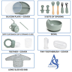 ATSHA plate cover keeps food covered and spills contained during messy weaning moments