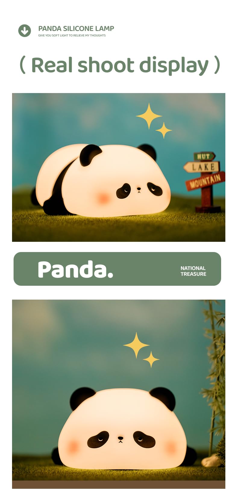 ATSUI Panda Night Light Gift Idea makes a delightful, safe present