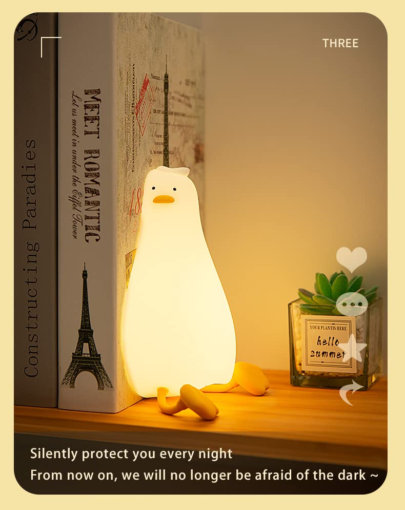 ATSUI Duck Night Light portable design suits nighttime feeding and diaper changes.