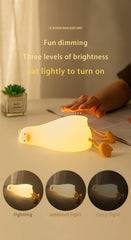 ATSUI Duck Night Light silicone closeup highlights safe, chewable silicone for little explorers.