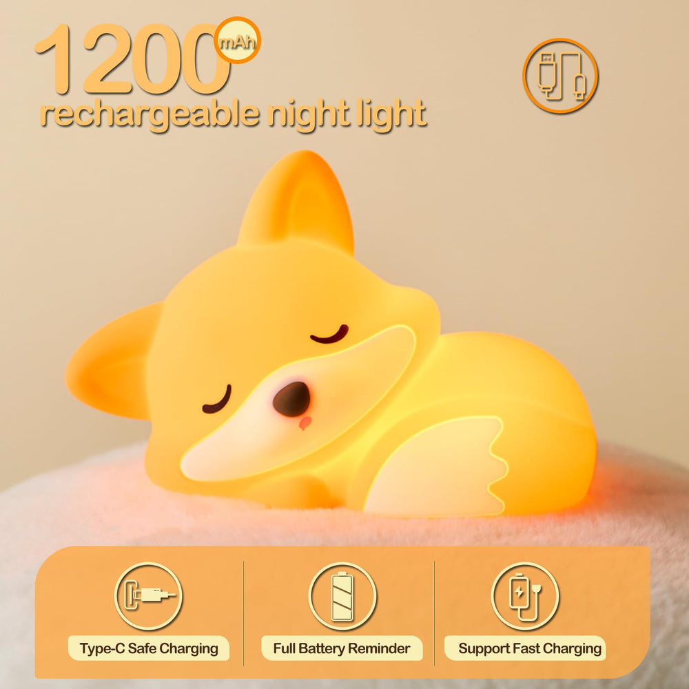 ATSUI Fox Night Light boosts nursery decor with playful, comforting glow.