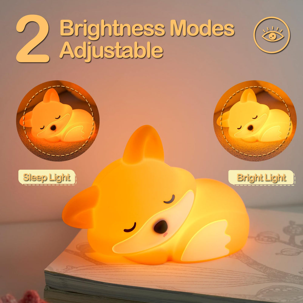 ATSUI Fox Night Light USB-C charging enables portable use.