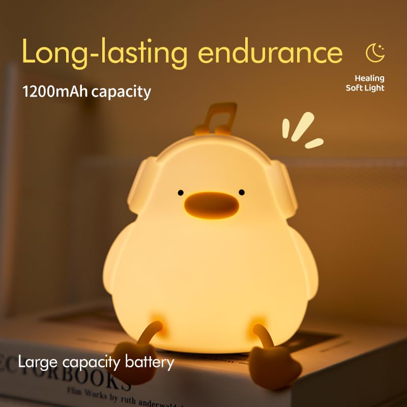 ATSUI Night Light duck charging via USB-C for convenient daily power.