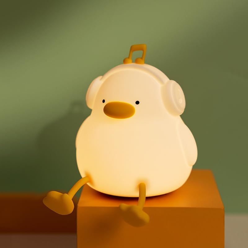 ATSUI Night Light duck front view with soft glow for calming bedtime routine.