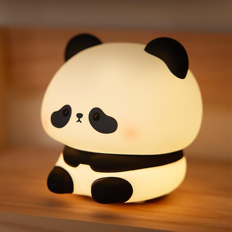 ATSUI Panda Night Light front view with soft silicone for bedtime use