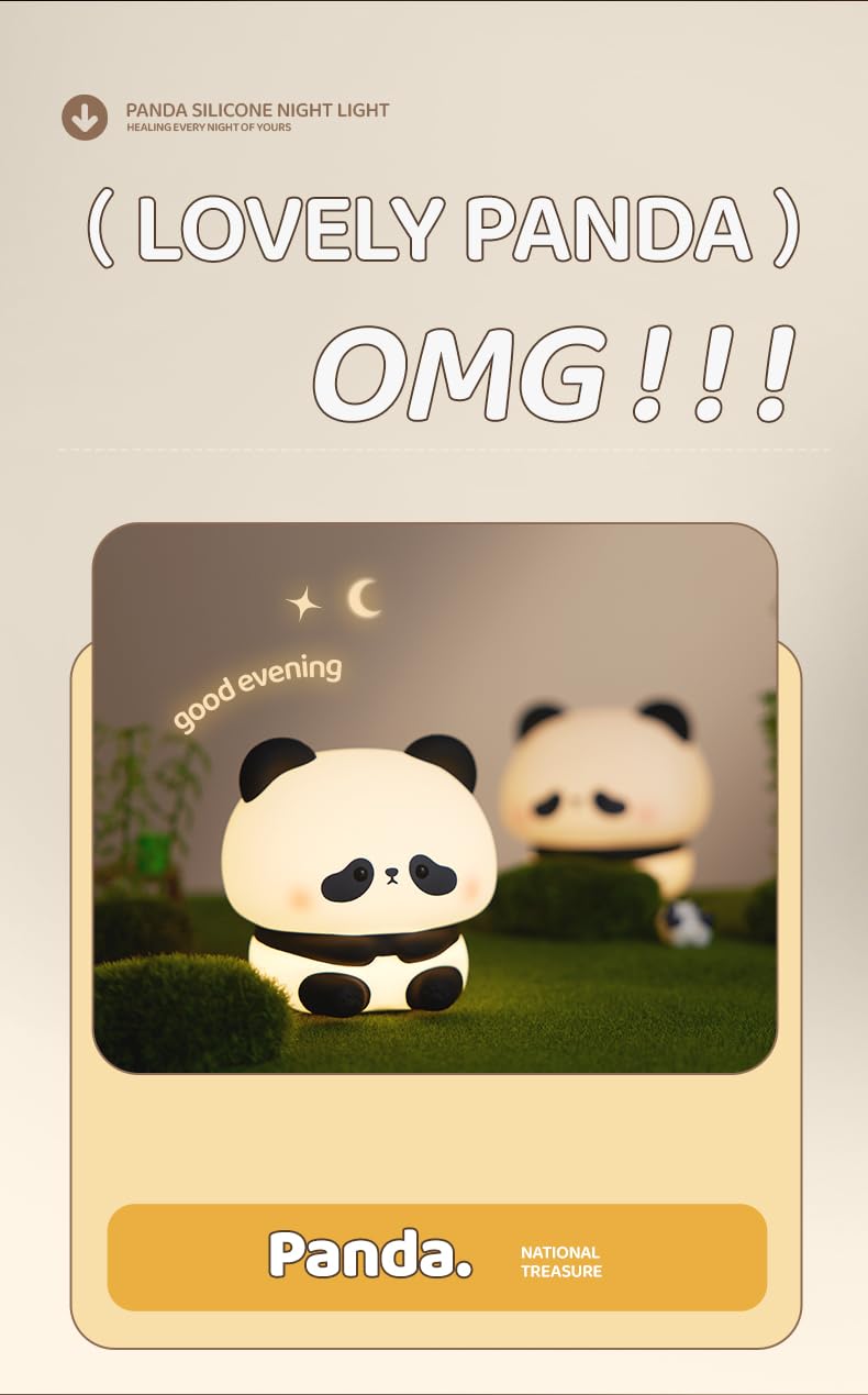 ATSUI Panda Night Light ideal gift for birthdays and holidays
