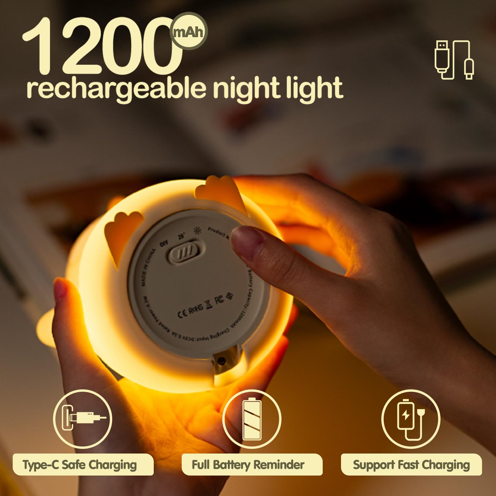 ATSUI Penguin Night Light delivers up to 16 hours on a full charge.