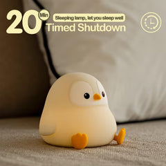 ATSUI Penguin Night Light touch-control for easy one-handed use.