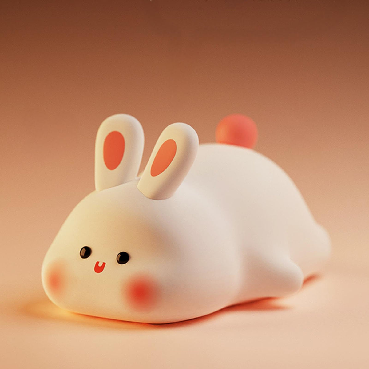 ATSUI Rabbit Night Light shows soft silicone close-up ideal for kid-friendly safety.