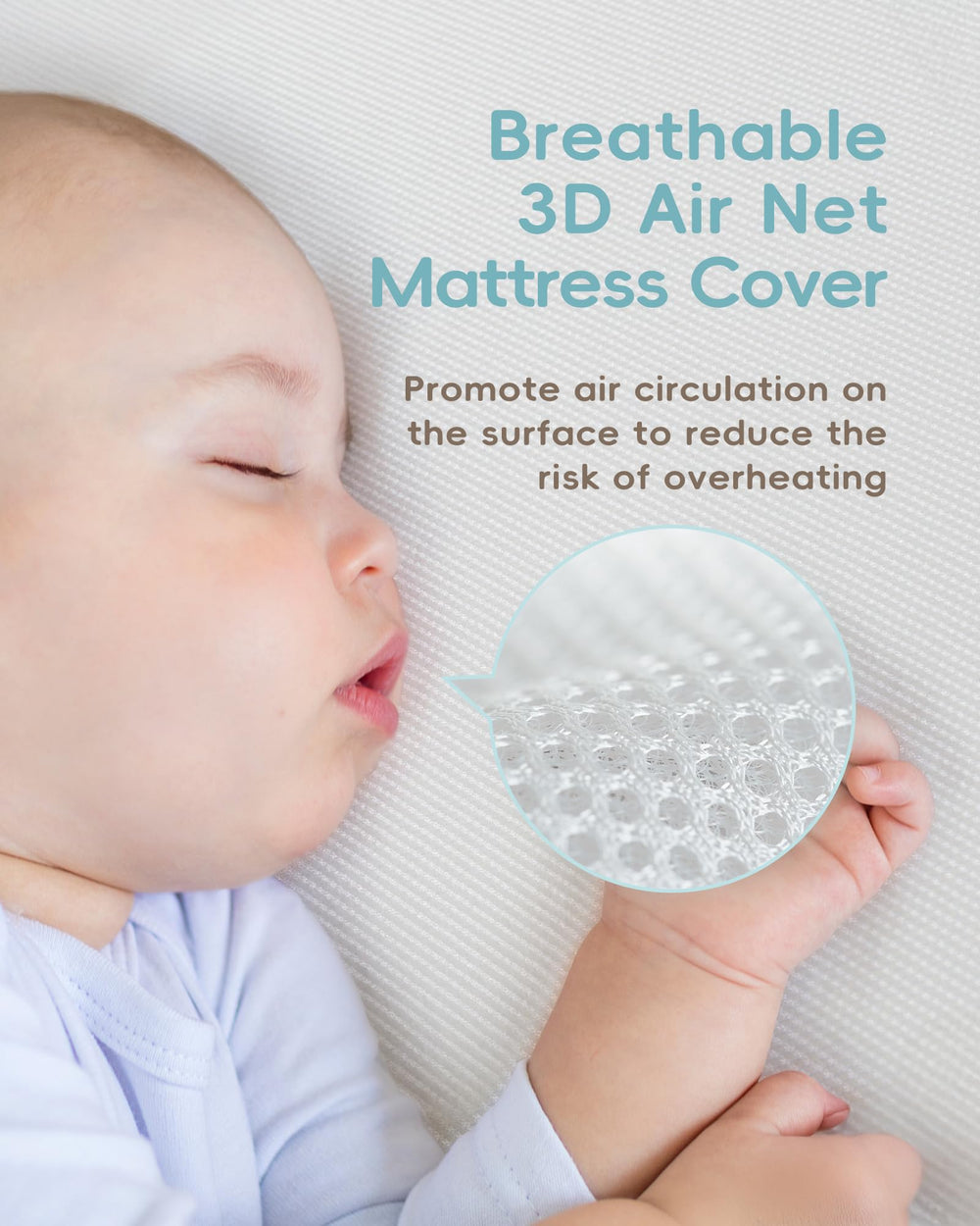 ATTABABY OEKO-TEX approved cover close-up for toxin-free sleep.