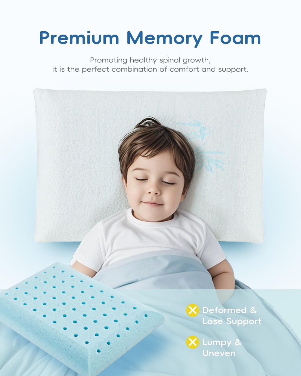 ATTABABY toddler pillow two washable covers for easy rotation