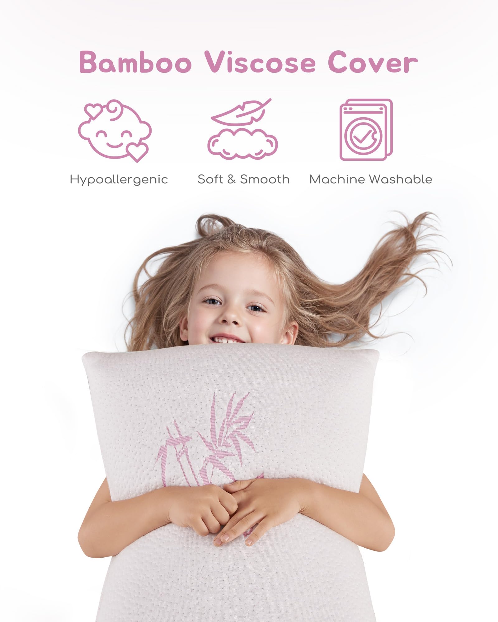 ATTABABY Toddler Pillow with cooling gel aids temperature control for cozy sleep.