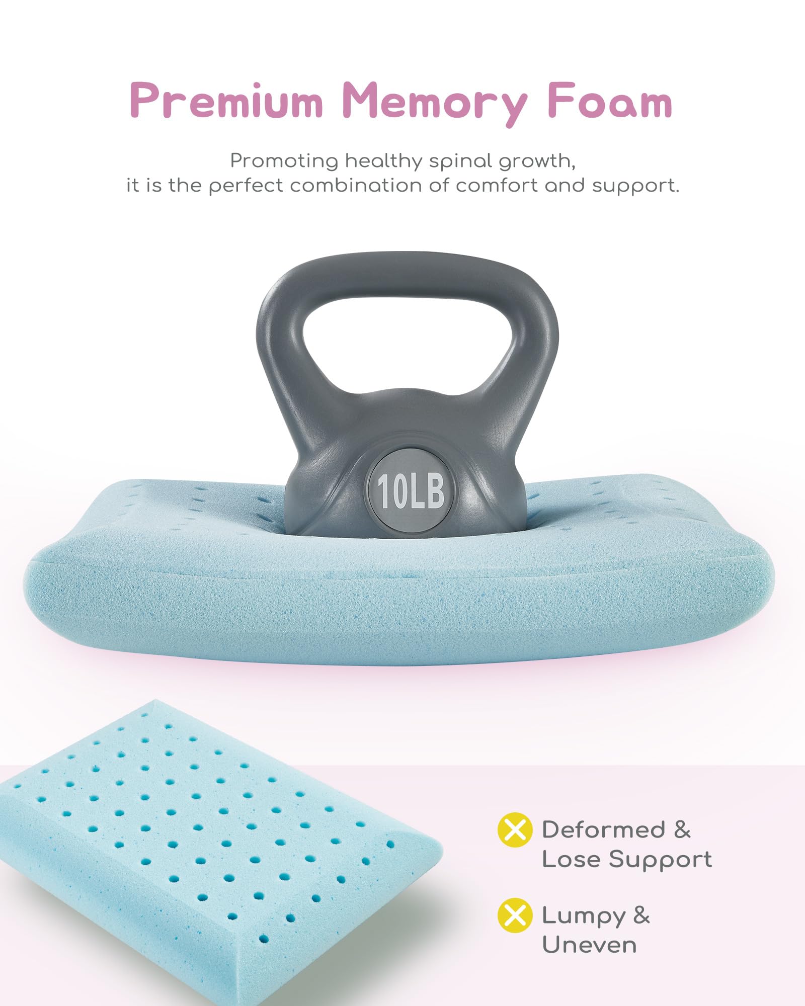 ATTABABY Toddler Pillow envelope pillowcase is machine washable for easy care.
