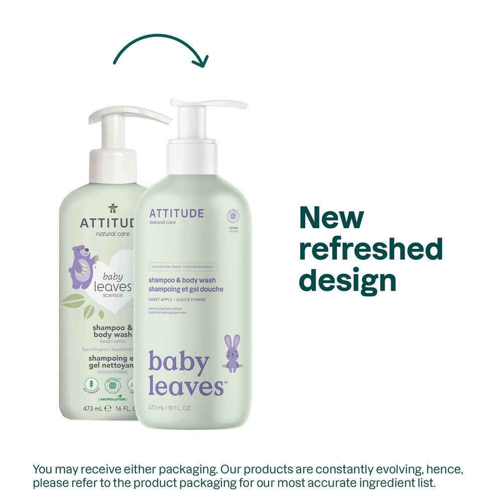 ATTITUDE baby 2-in-1 lather close-up showing soothing formula for delicate skin