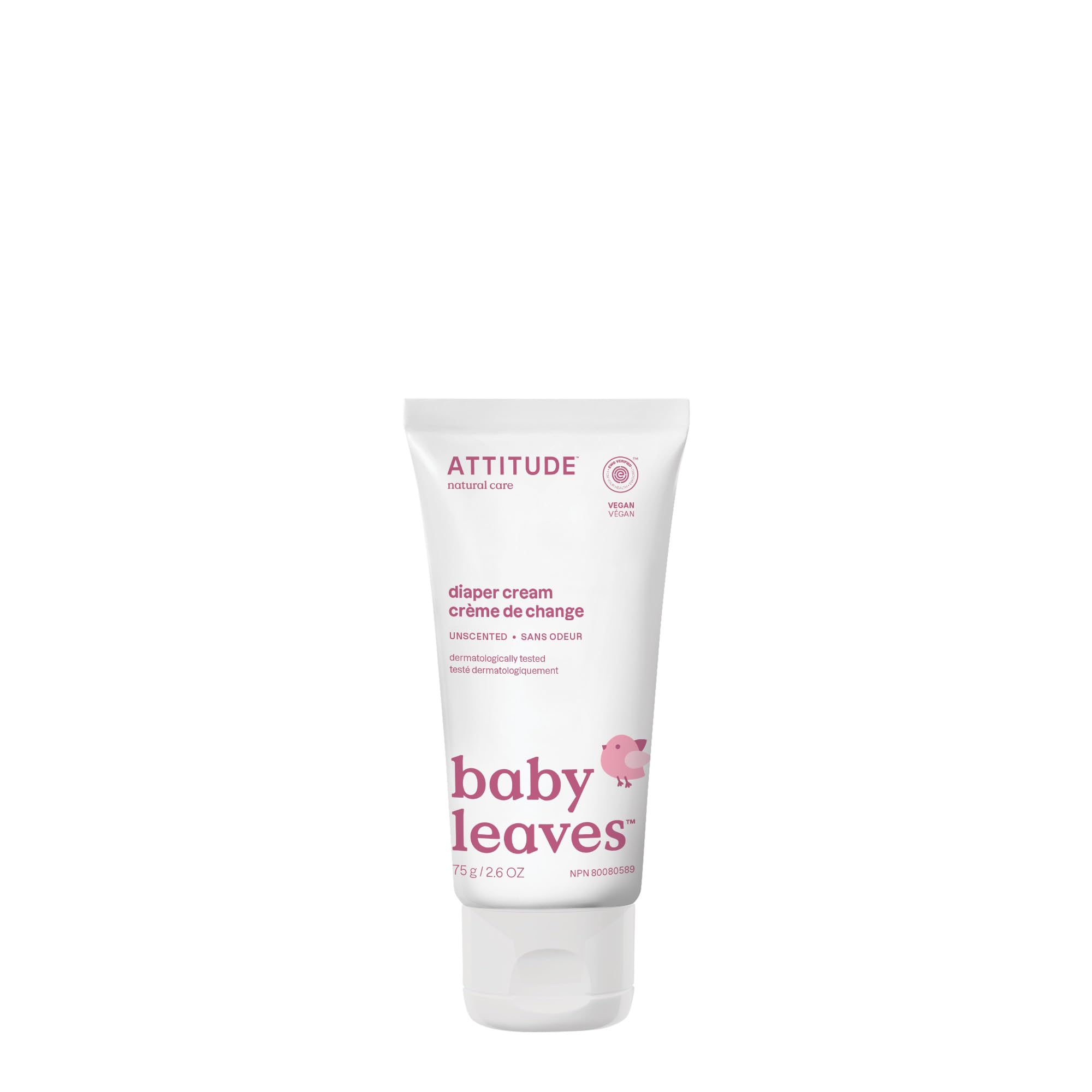 Attitude baby diaper cream close-up bottle shows gentle barrier for baby's skin