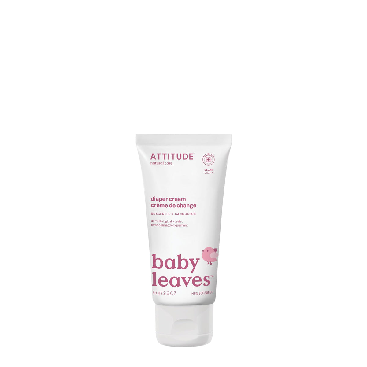 Attitude baby diaper cream close-up bottle shows gentle barrier for baby's skin