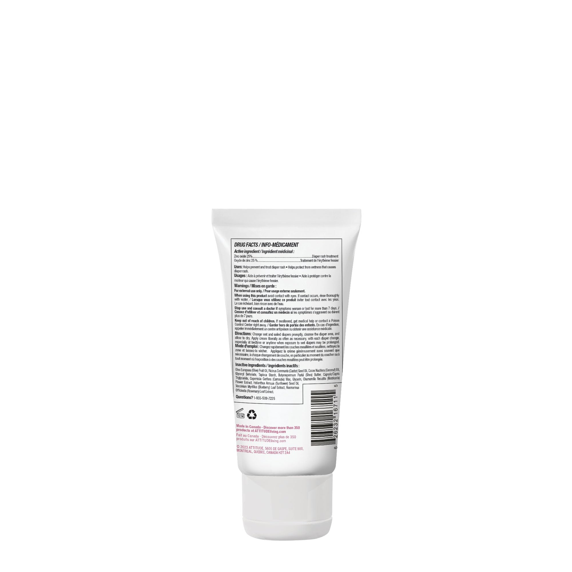 Attitude baby diaper cream use-case image suggesting fragrance-free care