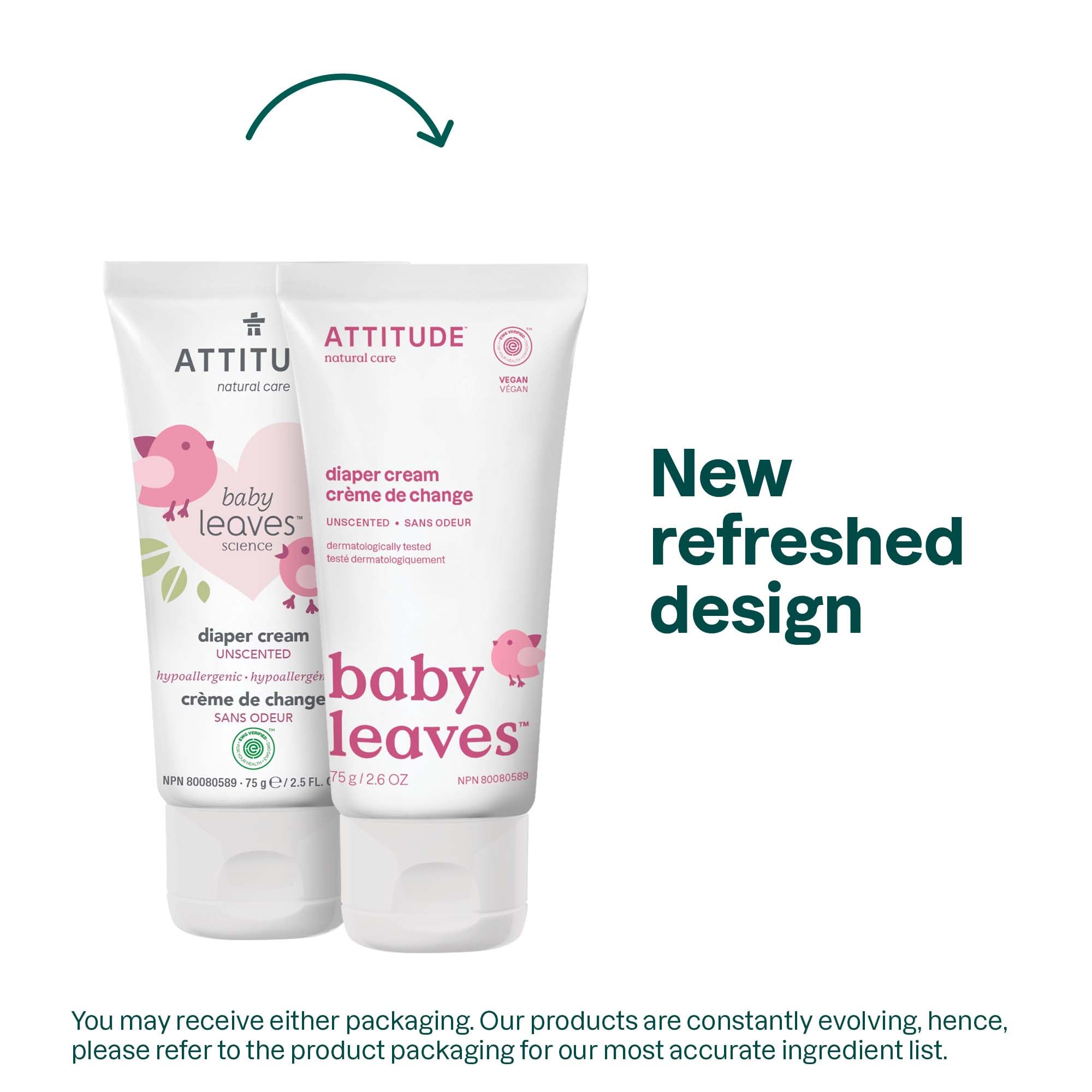 Attitude baby diaper cream zinc-oxide barrier image highlights moisture protection