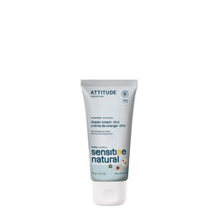 ATTITUDE Diaper Cream barrier bottle pour demonstrates a waterproof barrier protecting sensitive skin.
