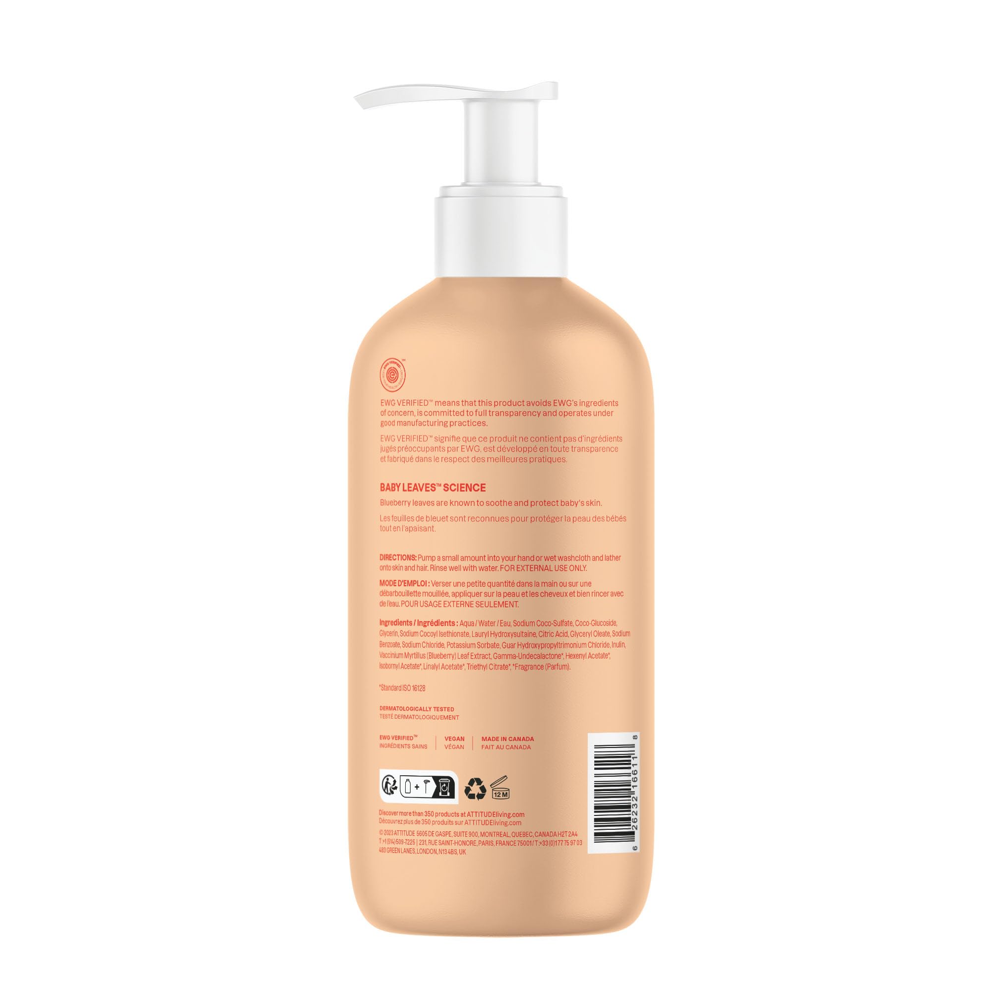 ATTITUDE recyclable HDPE bottle packaging emphasizes sustainable choice