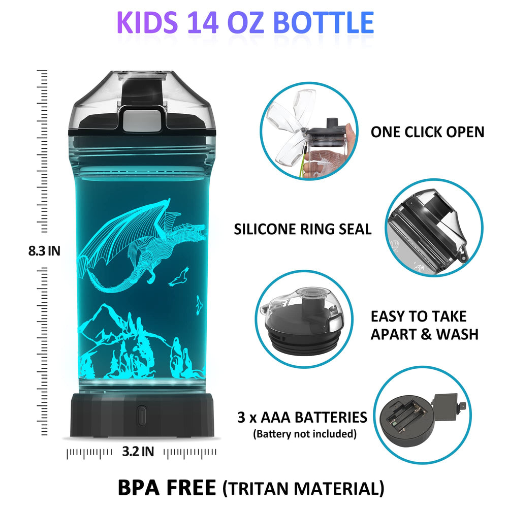 Attivolife Dragon Watter Bottle 14oz BPA-free design for safe everyday hydration