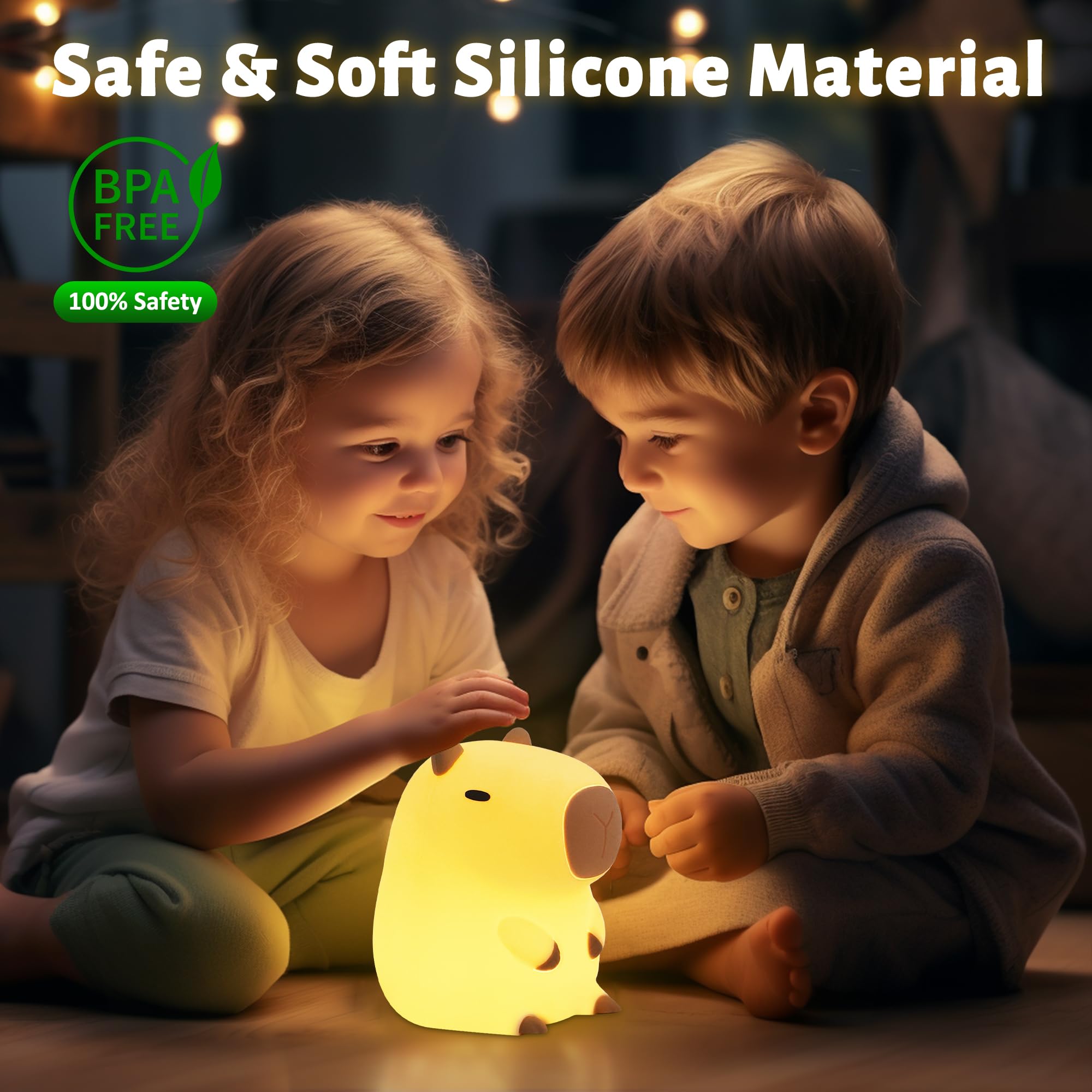 Attivolife Capybara night light in a children's room creates friendly glow.
