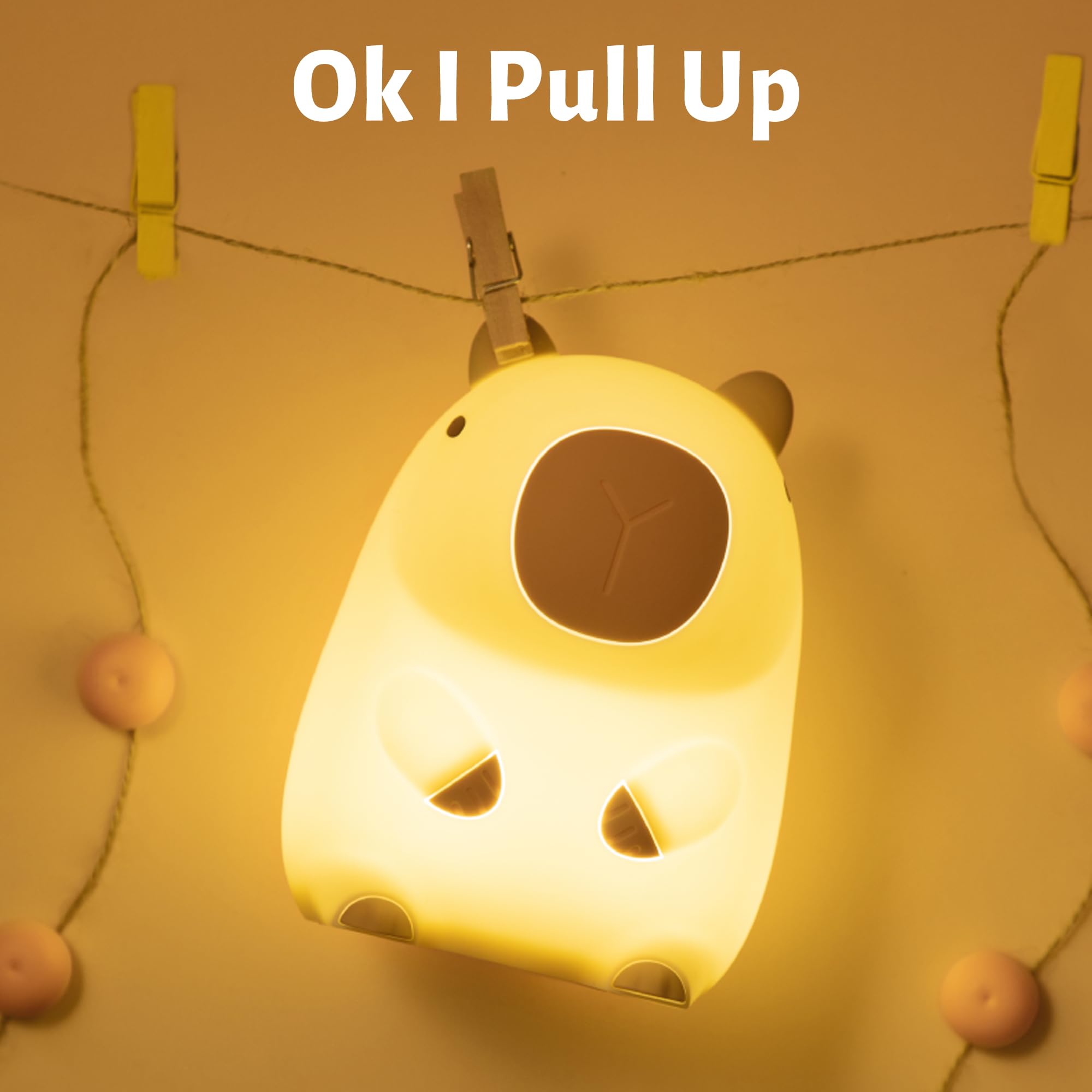 Attivolife Capybara night light USB rechargeable for portable use.