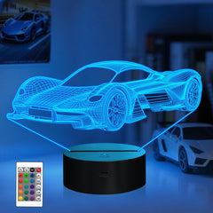 Attivolife Car 3D Night Light remote control for color options and calming ambiance.