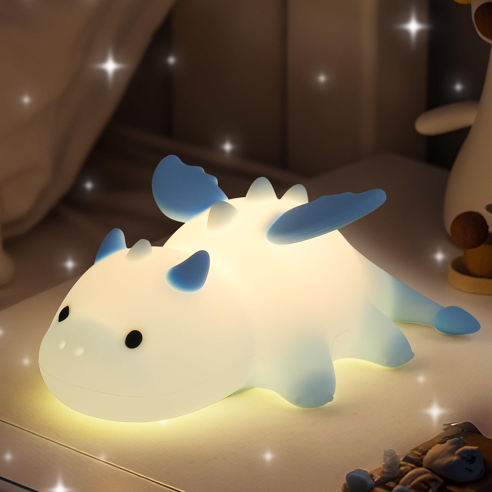 Attivolife Dragon Night Light close-up shows friendly design for kids' bedside mood.