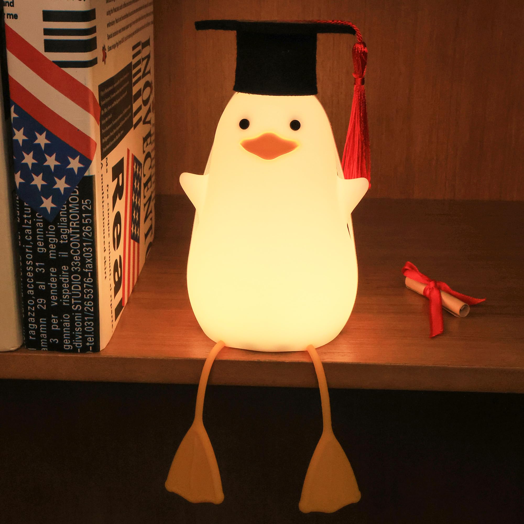 Attivolife BPA-free silicone duck light for safe, kid-friendly decor.