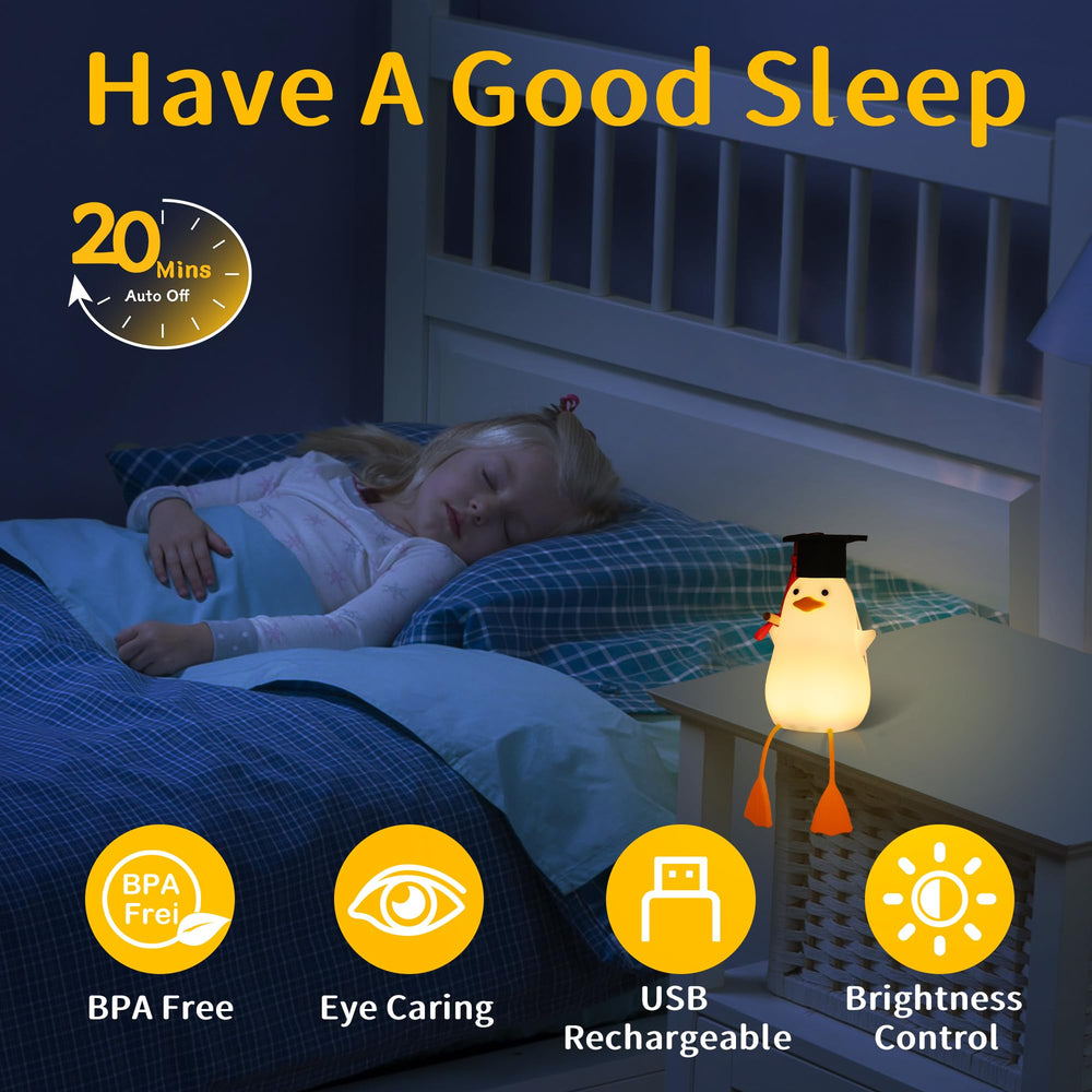 Attivolife duck night light 20-minute timer helps create sleep routines.