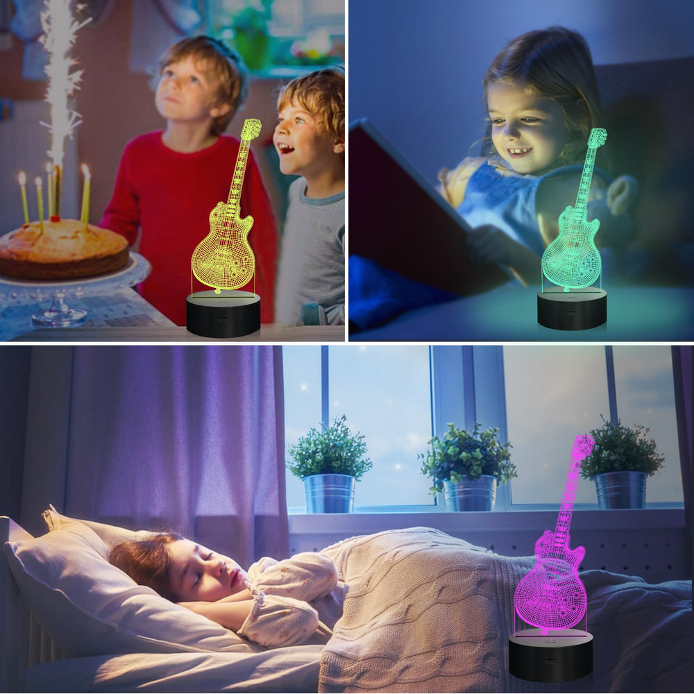 Attivolife guitar lamp 16-color option creates vibrant room accents.