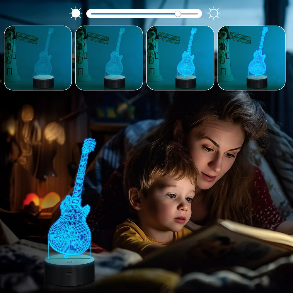Attivolife guitar lamp remote control highlighting convenient lighting options for cozy evenings.